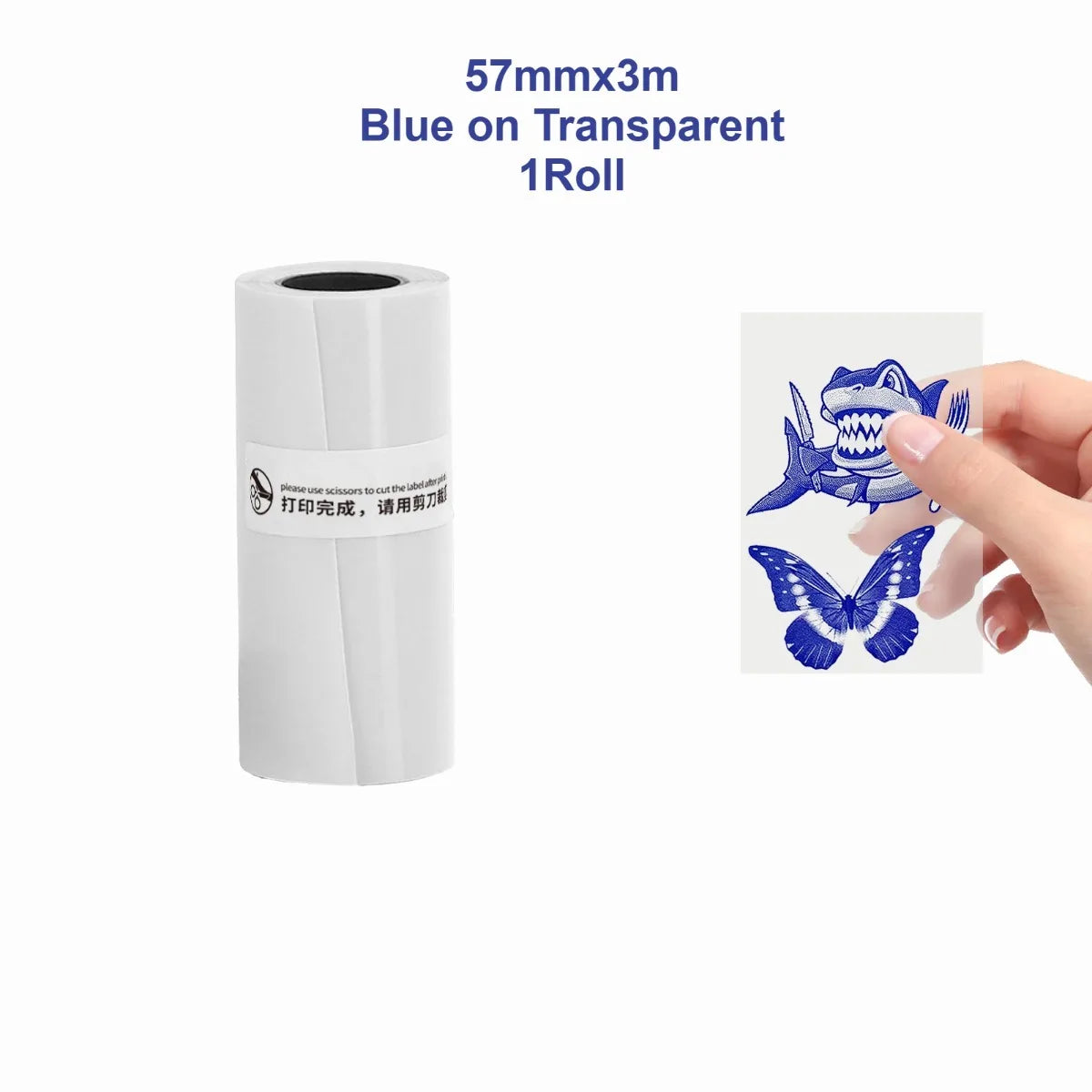 X6 Portable Mini Printer Thermal Printer Sticky Wireless Inkless Pocket Printer Self-adhesive Label Printer Color On Clear Paper