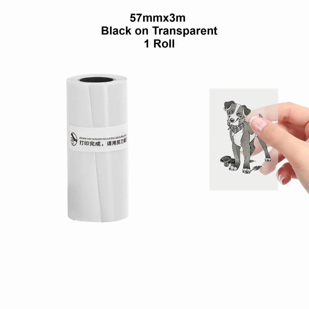 X6 Portable Mini Printer Thermal Printer Sticky Wireless Inkless Pocket Printer Self-adhesive Label Printer Color On Clear Paper