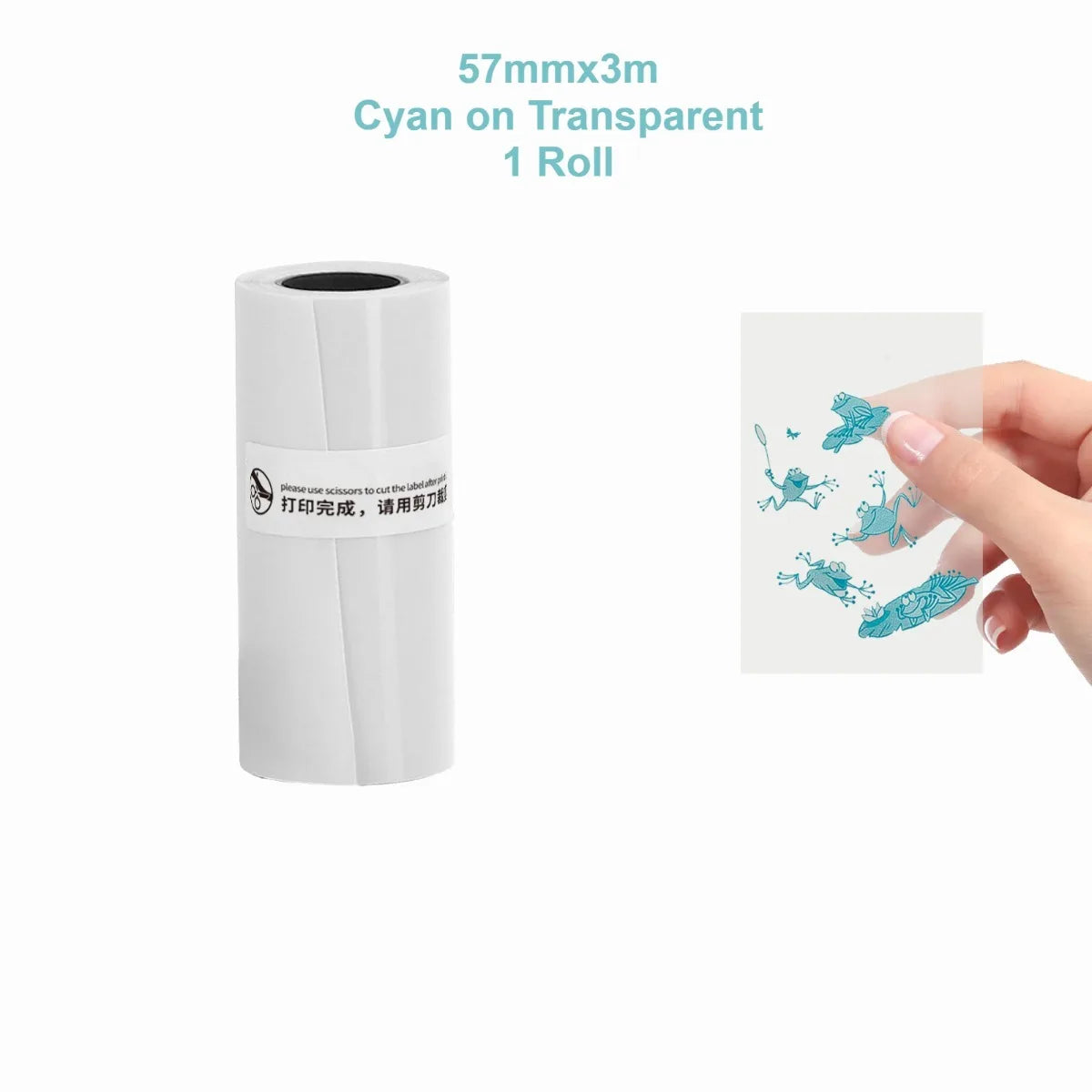 X6 Portable Mini Printer Thermal Printer Sticky Wireless Inkless Pocket Printer Self-adhesive Label Printer Color On Clear Paper