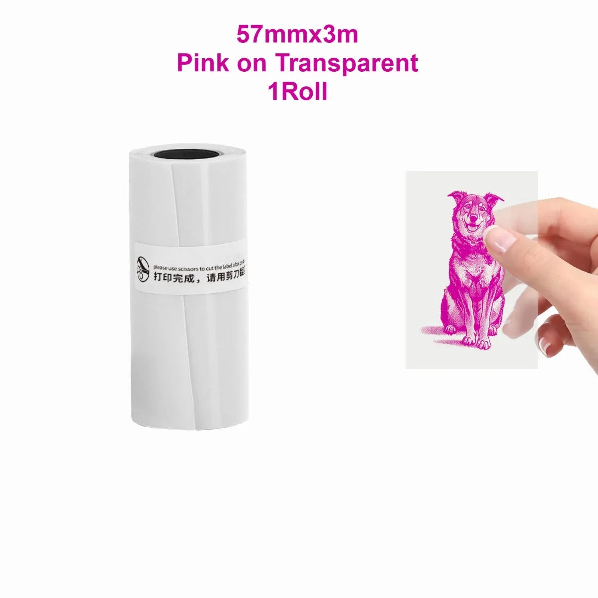 X6 Portable Mini Printer Thermal Printer Sticky Wireless Inkless Pocket Printer Self-adhesive Label Printer Color On Clear Paper